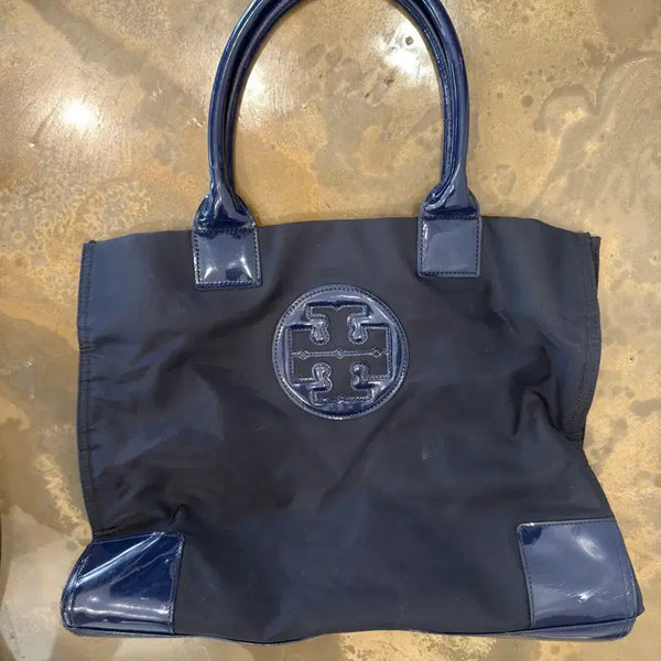 [BUNJANG] Tory Burch Navy Canvas Tote Bag / 토리버치가방