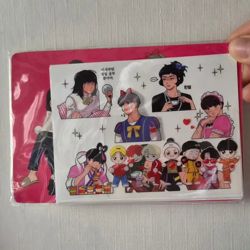 [BUNJANG] BTS Jungkook V Jimin J-Hope RM Suga Jin Bundle Set Stickers Postcards / 방탄 방탄소년단 bts 비공굿 스티커 엽서 정국 뷔 지민 제이홉 RM 슈가 진