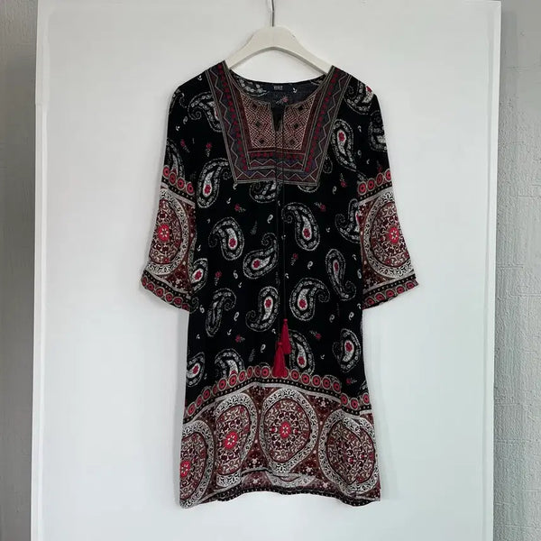 [BUNJANG] VISIT NEWYORK Ethnic Paisley Pattern Dress / VISIT NEWYORK 에스닉 페이즐리 패턴 원피스