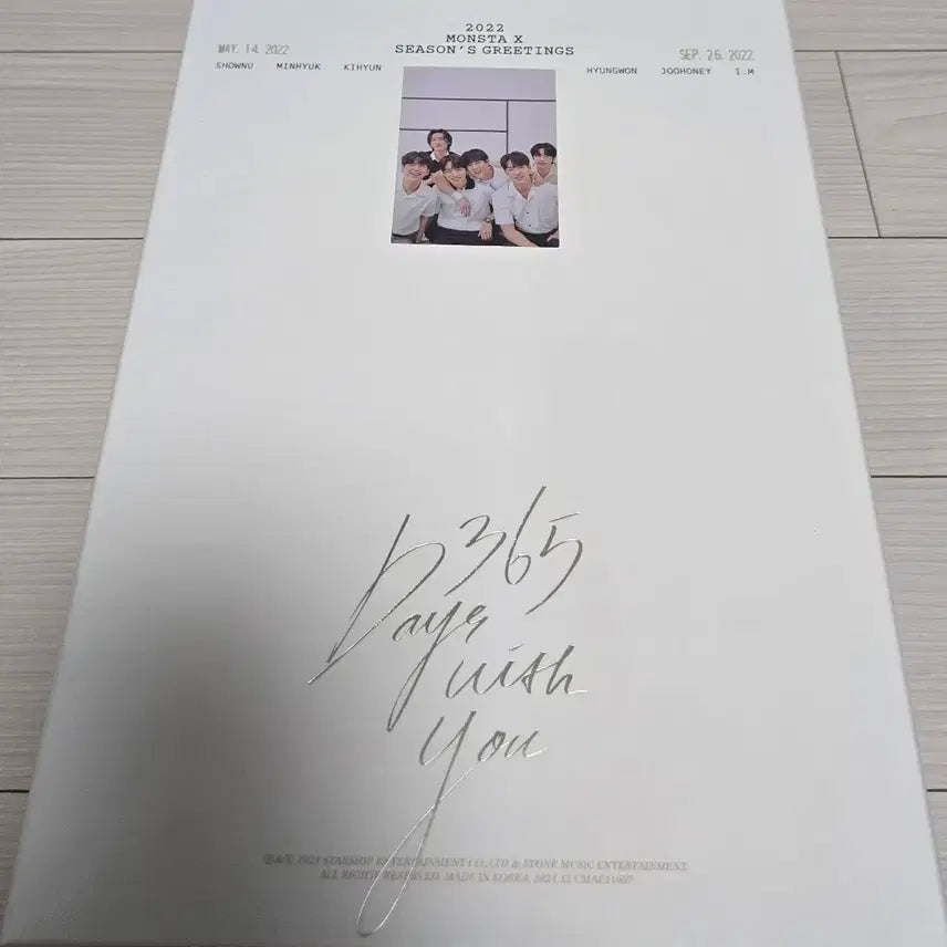 [BUNJANG] Monsta X 2022 Season's Greetings 365 Days With You / 몬스타엑스 2022 시즌 그리팅 365 days with you
