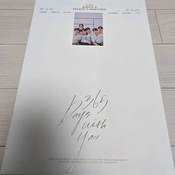 [BUNJANG] Monsta X 2022 Season's Greetings 365 Days With You / 몬스타엑스 2022 시즌 그리팅 365 days with you