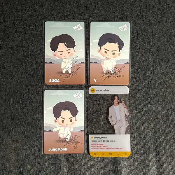 [BUNJANG] BTS In The Soop Suga, V, Jungkook Lemona Photocard Bundle Set / 방탄 bts 인더섬 포카 슈가 태형 정국 레모나 정국 포카