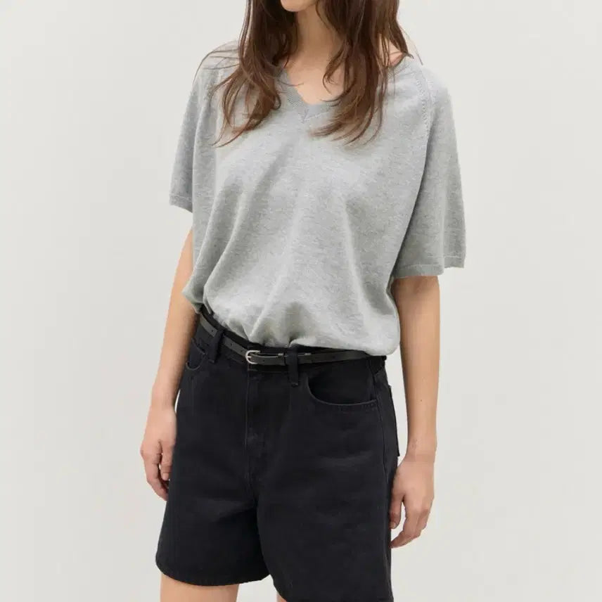 [BUNJANG] Reba Fresh Cotton V-Neck Knit / [새상품] 르바 Fresh Cotton V-Neck Knit