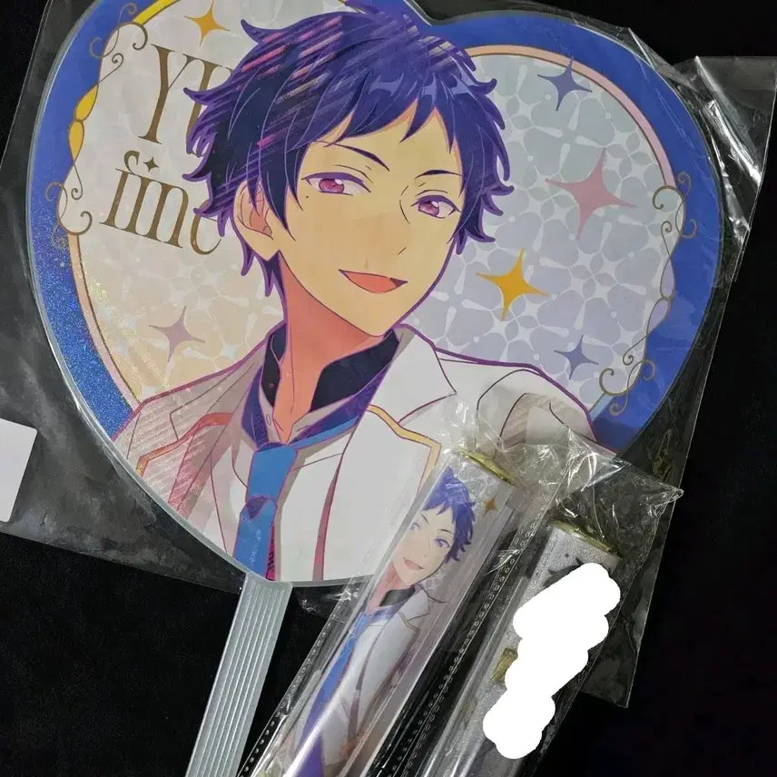 [BUNJANG] Ensemble Stars! Starry Symphony Yuzuru Fushimi Penlight Tube & Uchiwa Set / 앙스타 스타포니 펜라이트 튜브 킹블+우치와 후시미 유즈루