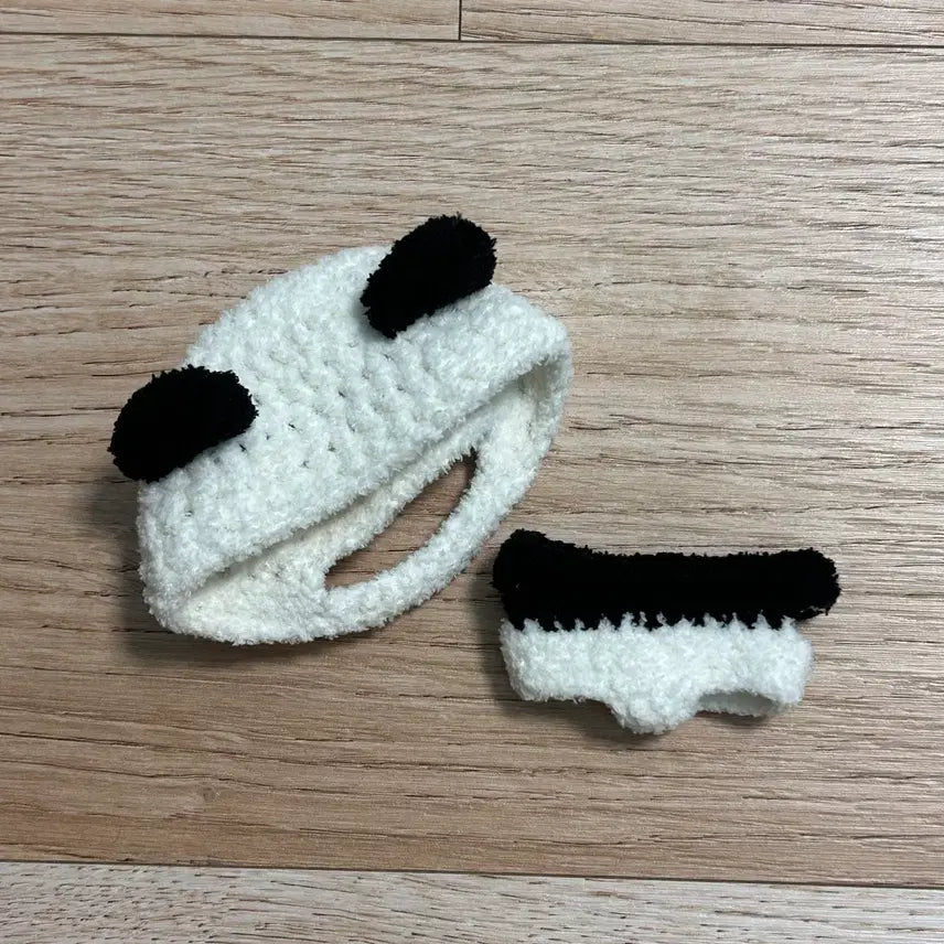 [BUNJANG] 10cm Doll Clothes Panda Set / 뜨개레몬님 판다 뜨개옷 10cm 인형옷 누이옷 엔시티 꼼러 꼼찌