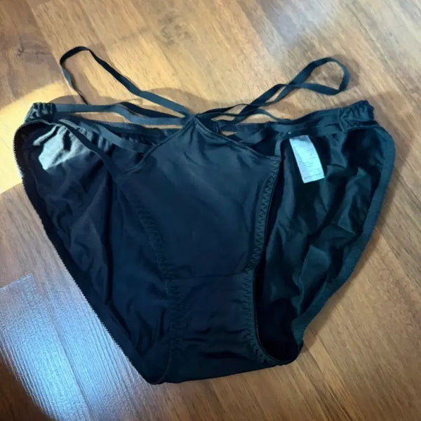 [BUNJANG] Nude Stockings & Black Thong Set / 스타킹&검정끈팬티
