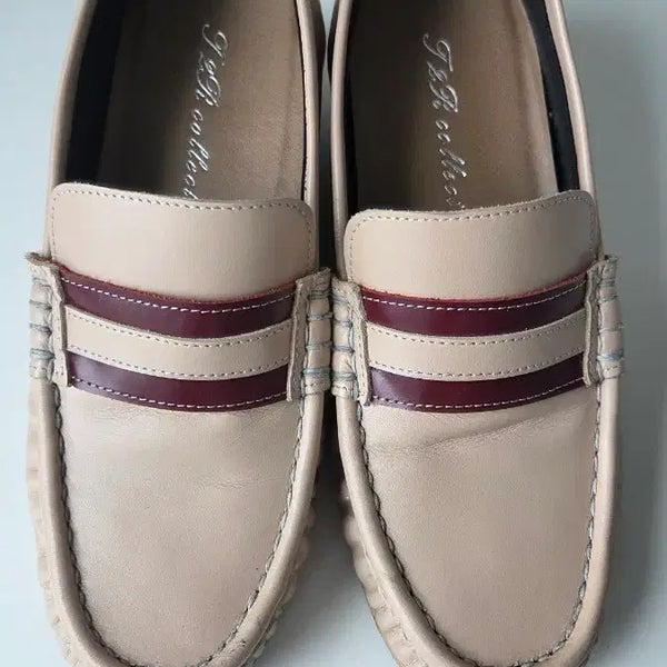 [BUNJANG] T2R Beige Leather Loafers / T2R 베이지 가죽 로퍼
