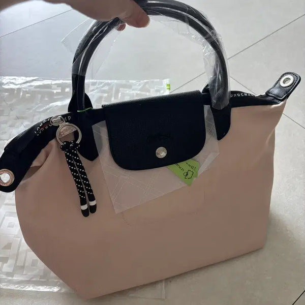 [BUNJANG] Longchamp Energy D'Top Handle Bag S Pink/White / 새것.롱샴에너지디탑핸들백S