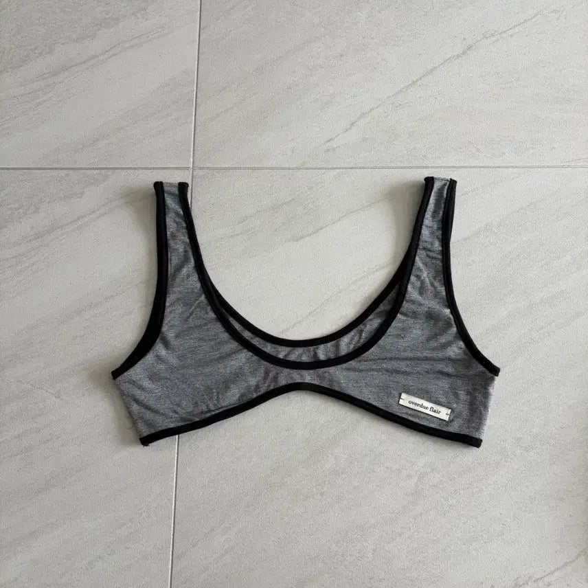 [BUNJANG] Overdue Flare Bustier - Grey / 오버듀플레어 뷔스티에