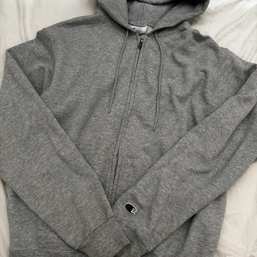 [BUNJANG] Champion Terry Cloth Hoodie Gray / 챔피온 기모 후드집업 그레이
