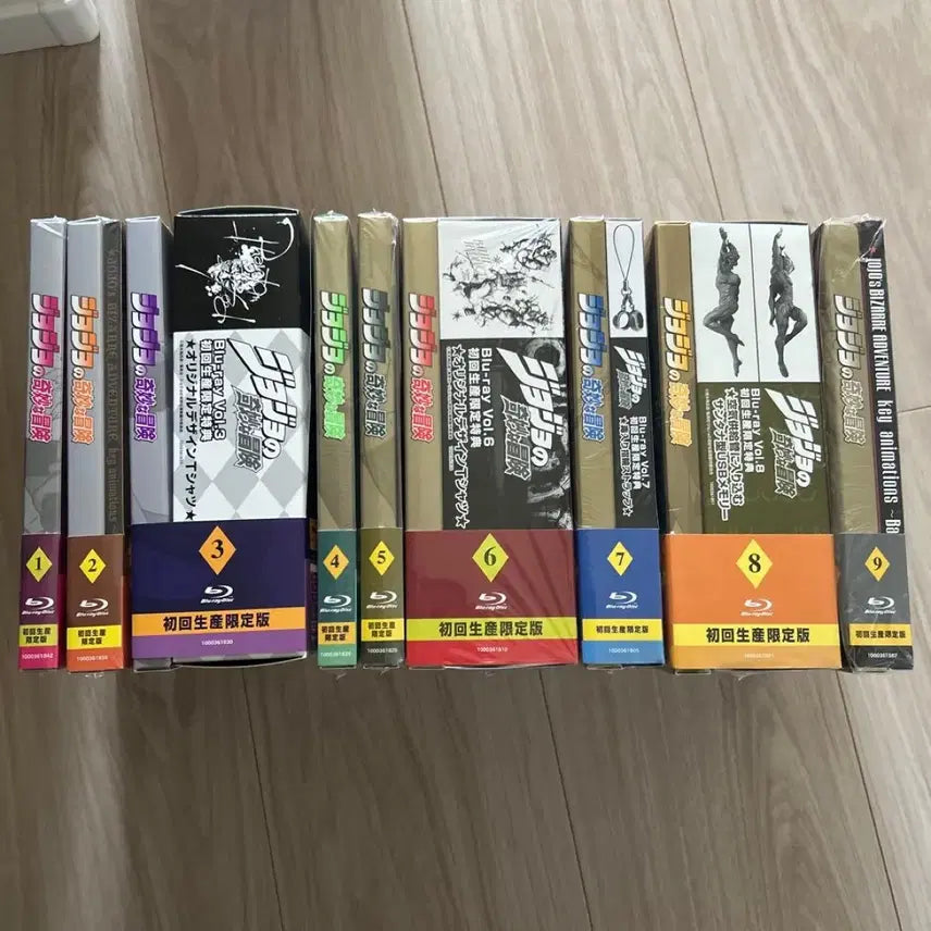 [BUNJANG] JoJo's Bizarre Adventure Blu-ray Limited Edition Vol. 1-9 (Seasons 1-2) / 죠죠의 기묘한 모험 블루레이 초회 한정판 Vol.1~9(1,2기)
