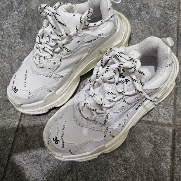 [BUNJANG] Balenciaga Triple S White Sneakers / 발렌시아가 트리플s 225-230