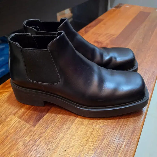 [BUNJANG] Prada Chelsea Boots Black Square Toe / 프라다 첼시 부츠 블랙 스퀘어 토