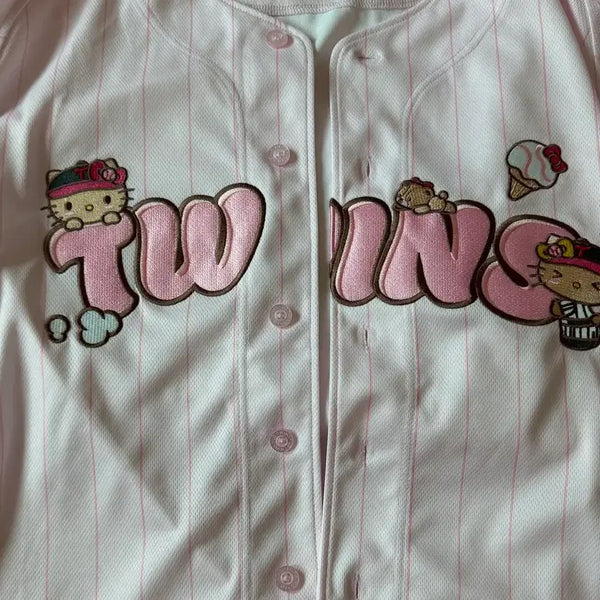 [BUNJANG] LG Twins x Tanning Kitty Collaboration Jersey - Size 100 / Lg트윈스 태닝키티 콜라보 유니폼 100사이즈
