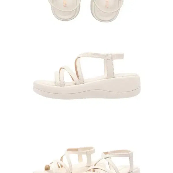 [BUNJANG] BRUMAS 26SS Natural Cowhide Strap Wedge Sandals / 브루마스 26SS 천연소가죽 스트랩 통굽샌들
