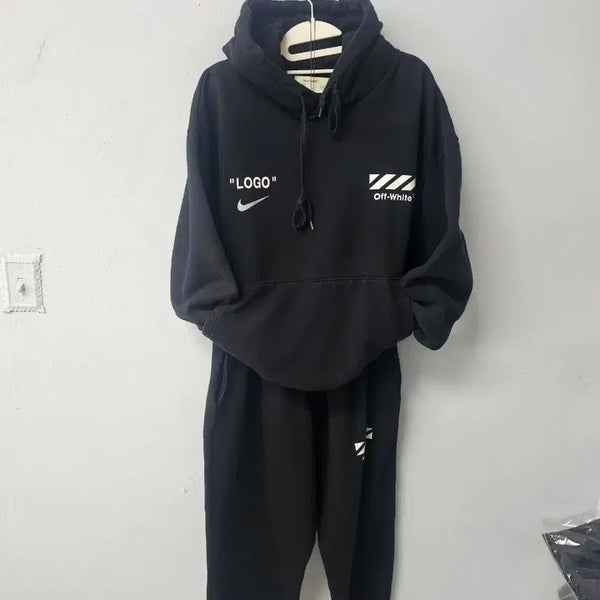 [BUNJANG] Nike x Off-White Collaboration Hooded Sweatshirt Set / 나이키 오프화이트 콜라보 후드티 세트
