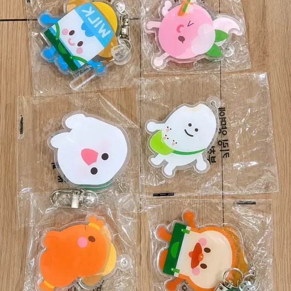 [BUNJANG] Bread Barbershop Acrylic Keychain 6-Piece Set / 브래드 이발소 아크릴 키링 6종 새트