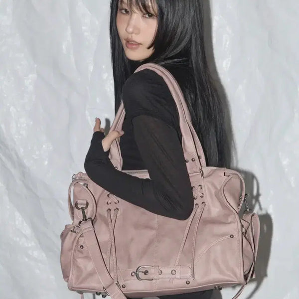 [BUNJANG] Fancy Club Washed Leather Bag / 팬시클럽 워싱 레더백