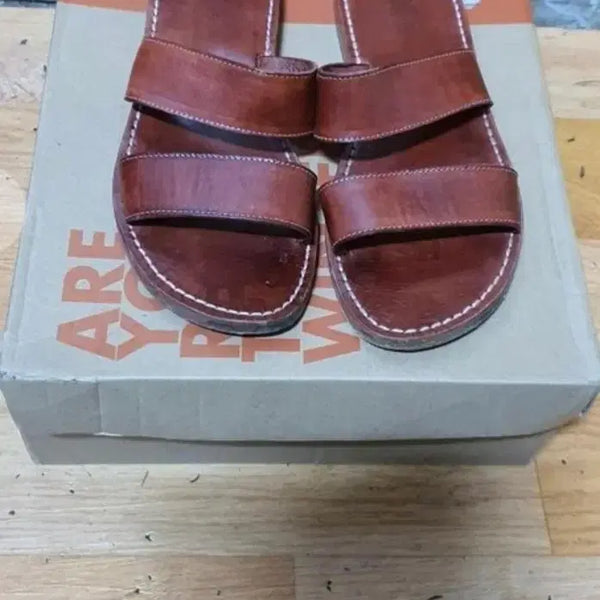[BUNJANG] Women's Genuine Leather Sandals (Size 245) / 여성스페인소가죽샌들245m (A급) ~<천연소가죽 >