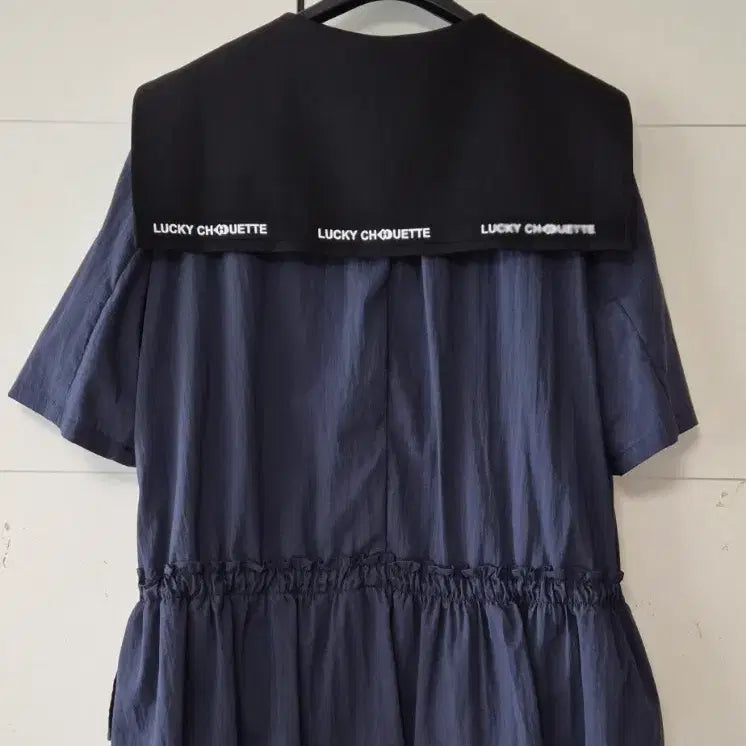 [BUNJANG] Lucky Chouette Navy Sailor Collar Jacket / (26년여름신상)럭키슈에뜨 네이비 세일러 카라 자켓 점퍼