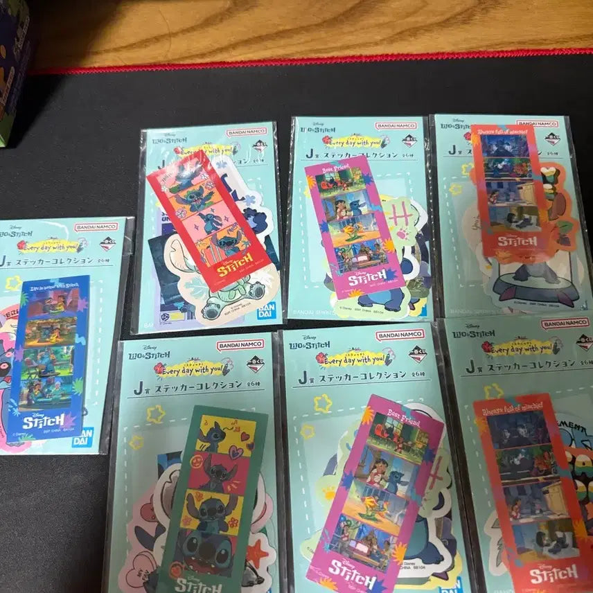 [BUNJANG] Ichiban Kuji Stitch J Prize Sticker Set Bundle (7 pcs) / 제일복권 스티치 J상  스티커 세트 일괄 총 7개