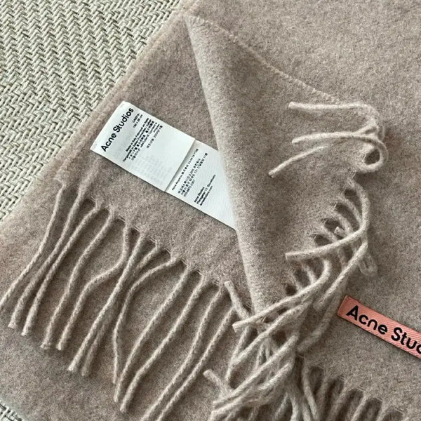 [BUNJANG] Acne Studios Wool Fringe Scarf Oatmeal Melange / (새상품) 아크네스튜디오 머플러 오트밀멜란지