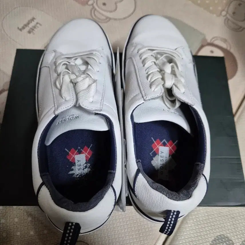 [BUNJANG] Wolsey Men's Casual Leather Sneakers White / WOLSEY 흰색 캐주얼 스니커즈