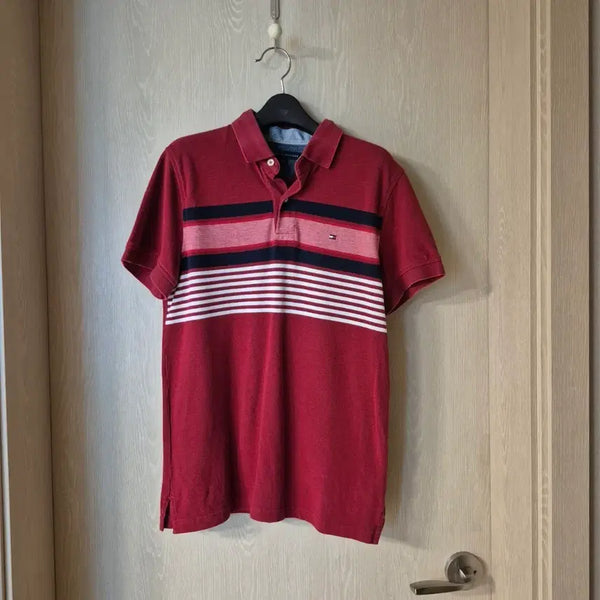 [BUNJANG] Tommy Hilfiger Red Collar T-Shirt Size M / 타미힐피거 반팔 카라티셔츠 레드사이즈M