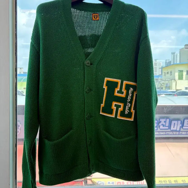 [BUNJANG] Human Made Cardigan Green L / 휴먼 메이드 가디건 그린 L