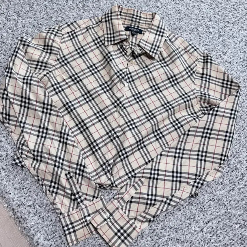 [BUNJANG] Burberry Vintage Check Cropped Shirt / 버버리 빈티지 크롭 셔츠