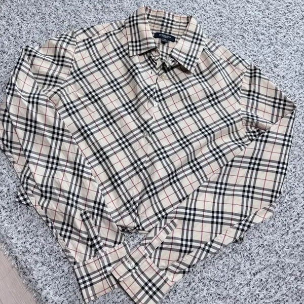 [BUNJANG] Burberry Vintage Check Cropped Shirt / 버버리 빈티지 크롭 셔츠