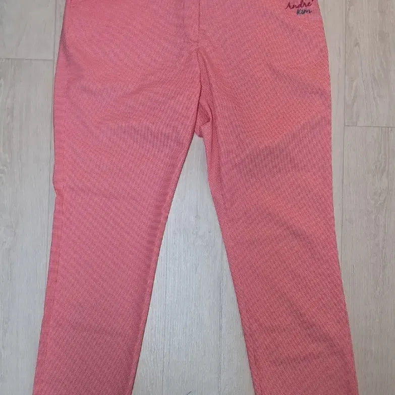 [BUNJANG] Andre Kim Pink Check Golf Pants / 안드레김 골프바지 70호 핑크 체크 여름용