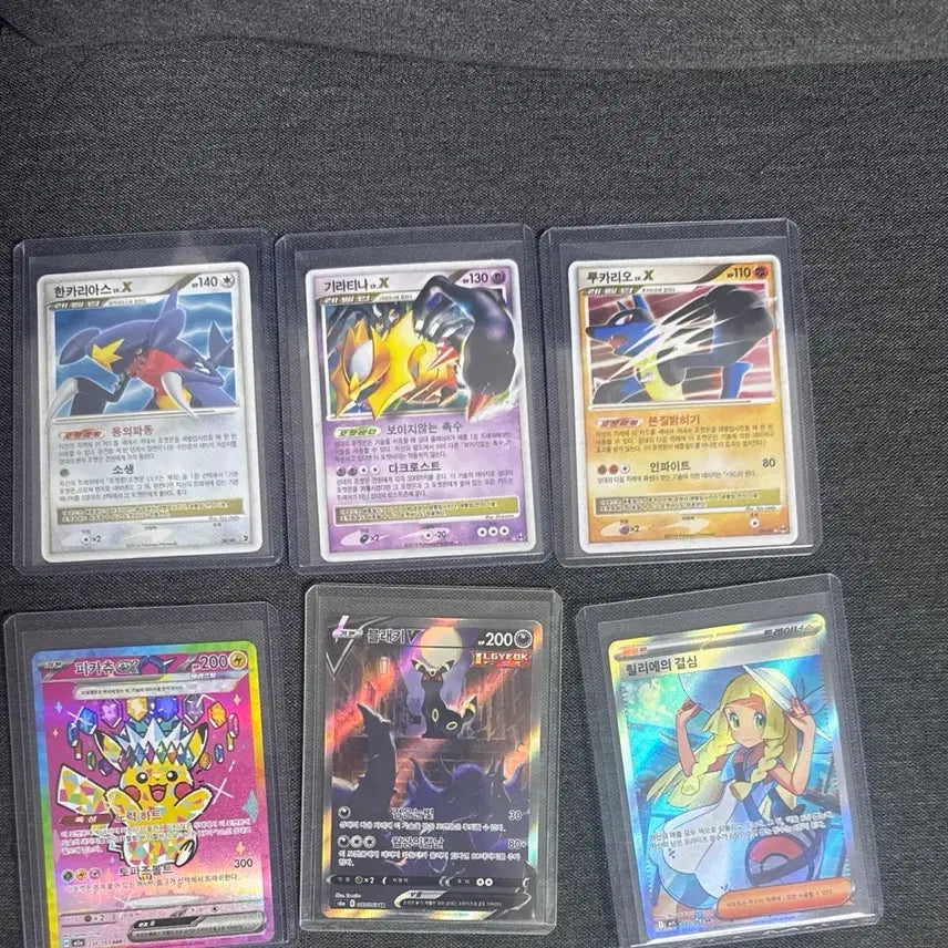 [BUNJANG] Pokemon Card Bundle - Lucario, Giratina, Garchomp, Pikachu, Umbreon V, Lillie's Story / 여러 포켓몬카드 판매합니다
