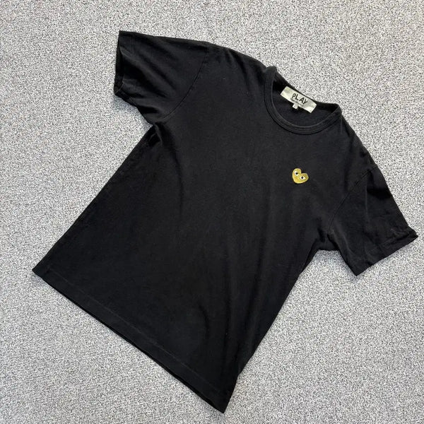 [BUNJANG] Comme des Garçons Heart Logo Patch Short Sleeve T-Shirt / L 꼼데가르송 하트 와펜 반팔 티셔츠 0728J1