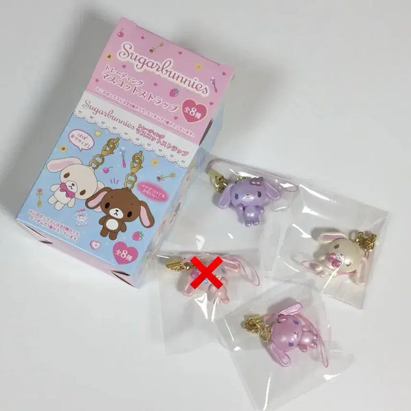 [BUNJANG] Spinns Sugar Bunnies Strawberry Usagi, Blueberry Usagi, Shirousagi Strap Gacha / 개당) 슈가바니즈 스핀즈 모모우사 시로우사 스트로베리 블루베리 스트랩 가챠