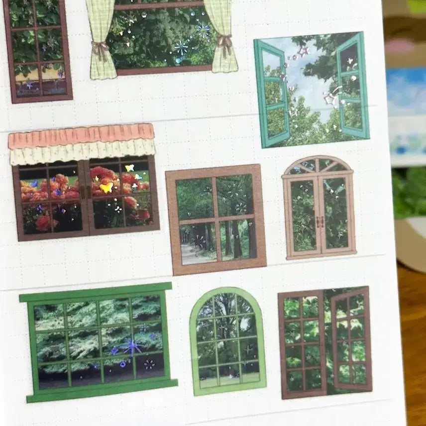 [BUNJANG] Jioksangjeom Sunshine Window Kiss Cut Sticker Set / 지옥상점 햇살창가 키스컷