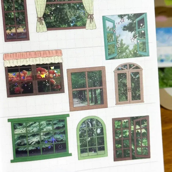 [BUNJANG] Jioksangjeom Sunshine Window Kiss Cut Sticker Set / 지옥상점 햇살창가 키스컷