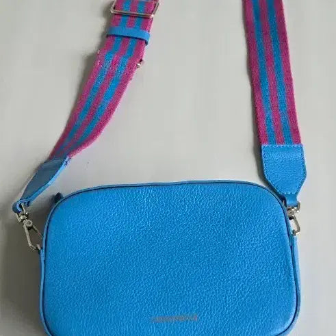 [BUNJANG] Coccinelle Blue Leather Crossbody Bag / 코치넬리 블루 가죽 크로스백