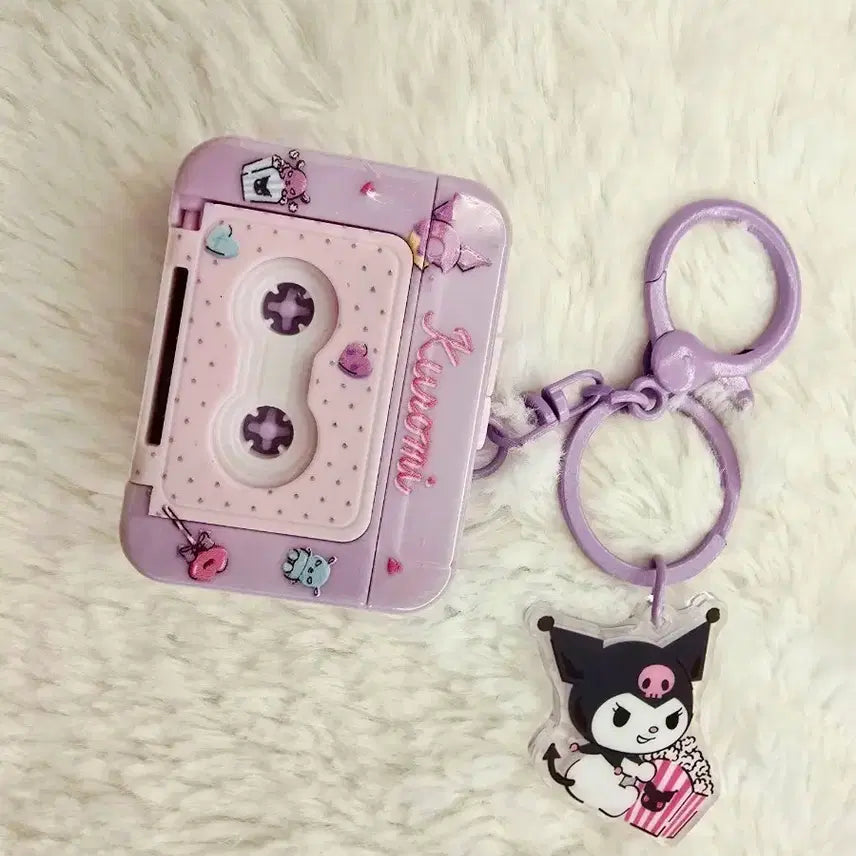 [BUNJANG] Sanrio Kuromi Cassette Tape Voice Recorder Keychain / 산리오 쿠로미 녹음 카세트 키링