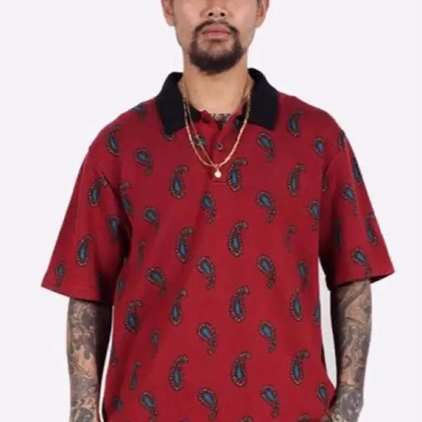 [BUNJANG] Wackomaria 21SS Paisley Knit Polo M / 와코마리아 21ss 페이즐리 니트폴로 m사이즈