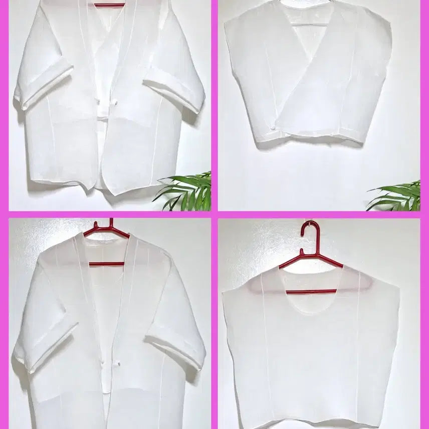 [BUNJANG] Handwoven Domestic Natural Ramie Jacket and Camisole Set / 손으로 짠 국내산 천연 손모시
