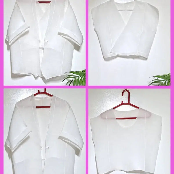 [BUNJANG] Handwoven Domestic Natural Ramie Jacket and Camisole Set / 손으로 짠 국내산 천연 손모시