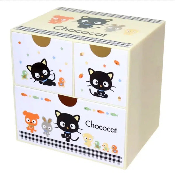 [BUNJANG] Choco Cat 3-Tier Mini Drawer Storage Box / (새상품) 초코캣 미니 서랍장 3단 수납함