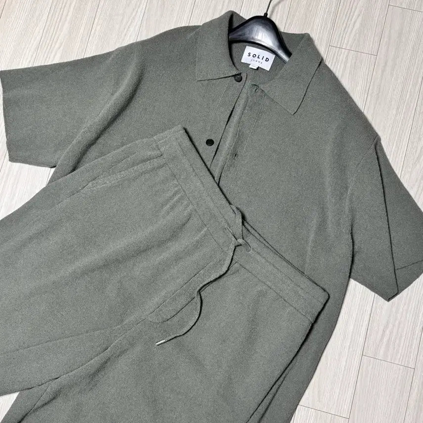 [BUNJANG] Solid Homme 25SS Knit Shorts Khaki / 솔리드옴므 25ss 니트 쇼츠 카키 52