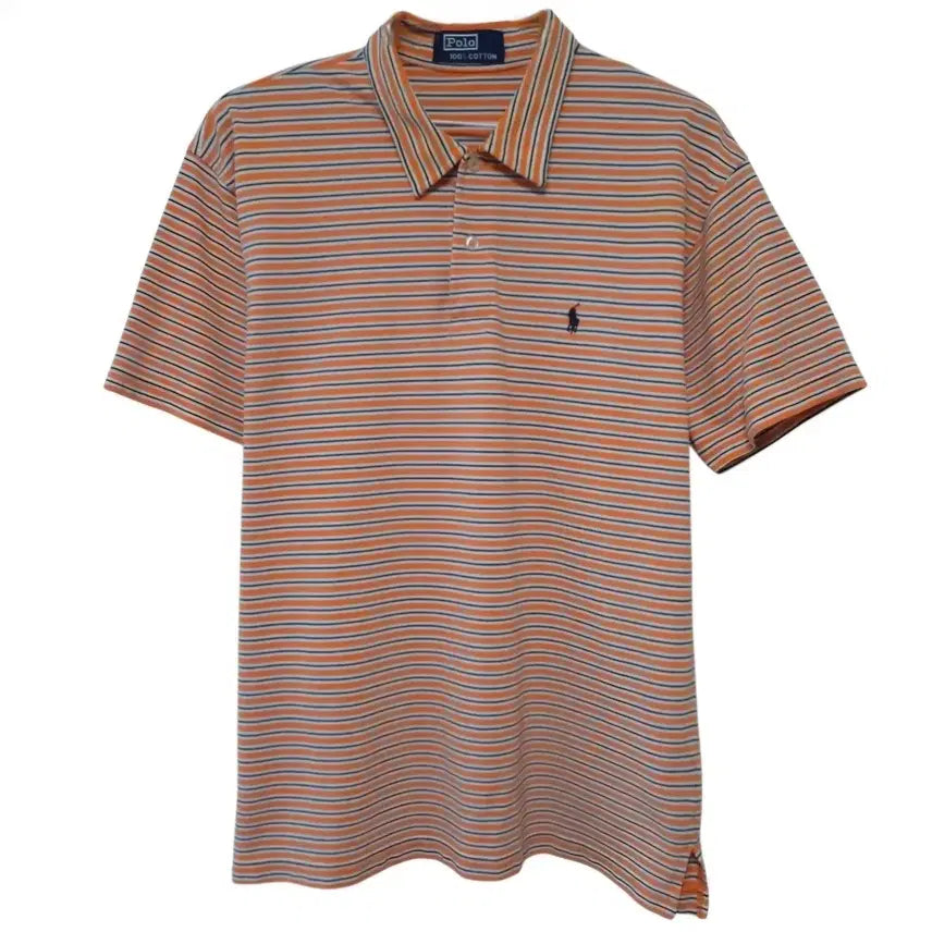 [BUNJANG] Polo Ralph Lauren Striped Short Sleeve Polo Shirt / 폴로 랄프로렌 반팔카라티셔츠 95-100 폴로티