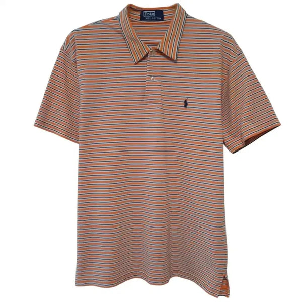 [BUNJANG] Polo Ralph Lauren Striped Short Sleeve Polo Shirt / 폴로 랄프로렌 반팔카라티셔츠 95-100 폴로티