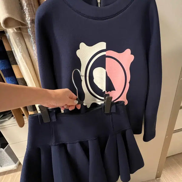 [BUNJANG] Lucky Chouette Skirt + T-shirt Set / 럭키슈에뜨 스커트+티셔츠셋트