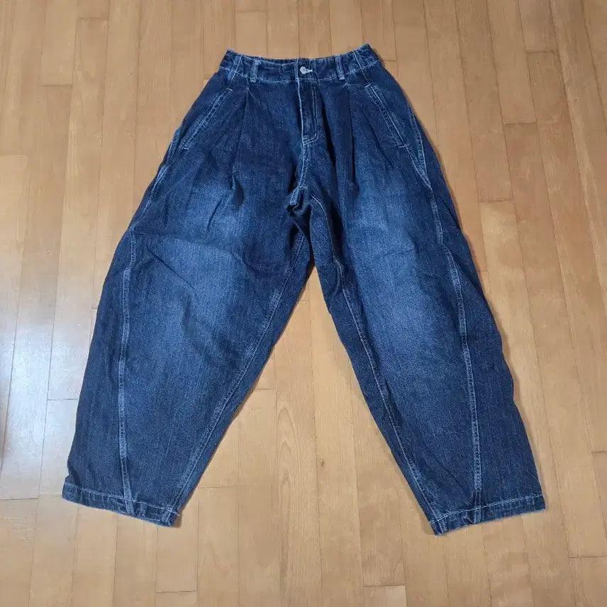 [BUNJANG] Ellume Balloon Fit Denim Pants Dark Blue Size 44 / 엘무드 벌룬핏 데님 팬츠 진청 44사이즈