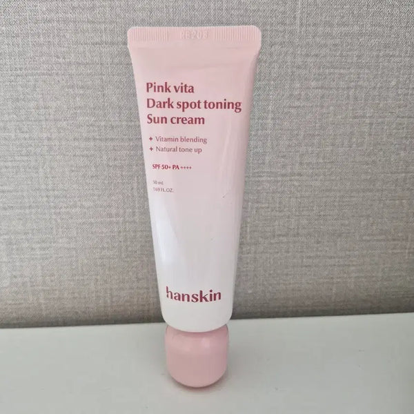 [BUNJANG] Hanskin Pink Vita Dark Spot Toning Sun Cream SPF 50+ PA++++ / (새상품) 한스킨 핑크 비타 잡티 토닝 선크림