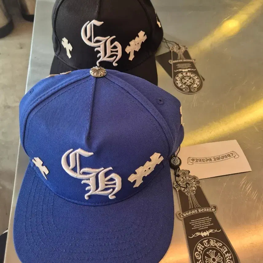 [BUNJANG] CH Cross Patch Ball Cap / ch 크로스 패치 볼캡 블루, 블랙
